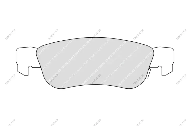 Комплект тормозных колодок, дисковый тормоз FERODO FDB679 (фото 1)