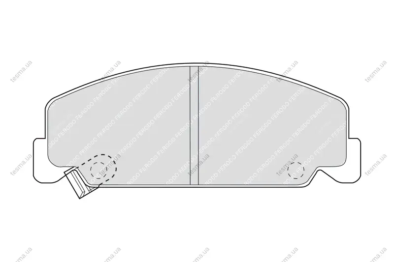 Комплект тормозных колодок, дисковый тормоз FERODO FDB708 (фото 1)