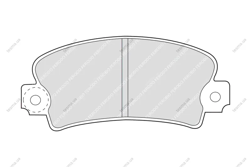 Комплект тормозных колодок, дисковый тормоз FERODO FDB72 (фото 1)