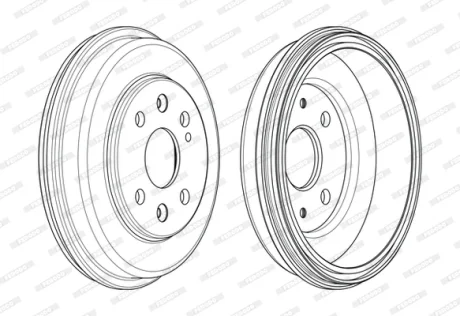 Гальмівний барабан задн MAZDA 2 1.3-1.6D 07.07- FERODO FDR329823