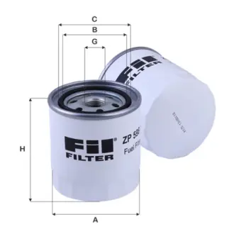 Фильтр топливный, накручиваемый. Фільтр паливний, накручуваний. Fuel filter, Spin-On FIL FILTER ZP598F