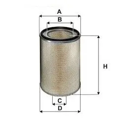 Air filter, primary. Фильтр воздушный, основной FILTRON AM404