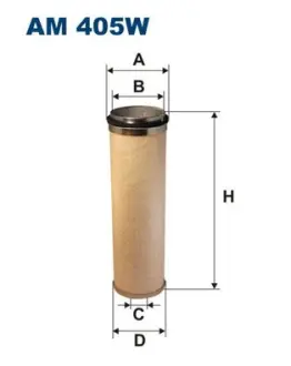 Air filter, by-pass. Фильтр воздушный, запасный FILTRON AM405W