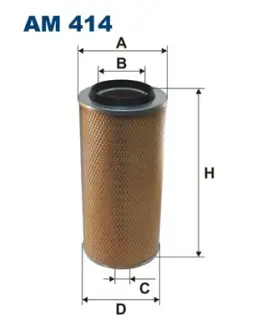 Air filter, primary. Фильтр воздушный, основной FILTRON AM414
