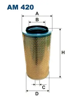 Air filter, primary. Фильтр воздушный, основной FILTRON AM420