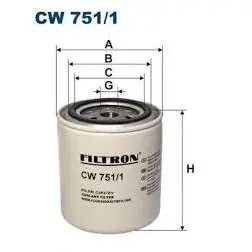Coolant antifreeze filter, Spin-On. Фильтр охлаждающей жидкости, антифриза, накручиваемый FILTRON CW7511