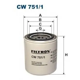 FUEL FILTER SPIN-ON, Фильтр топливный накручивающийся FILTRON CW751