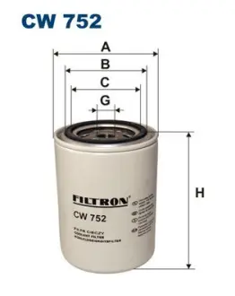 Coolant antifreeze filter, Spin-On. Фильтр охлаждающей жидкости, антифриза, накручиваемый FILTRON CW752