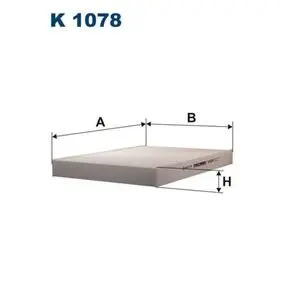Cabin air filter, element. Фильтр салона, кондиционера, воздушный, элемент FILTRON K1078