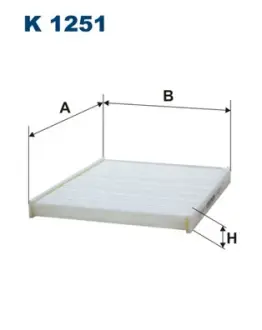 Cabin air filter, element. Фильтр салона, кондиционера, воздушный, элемент FILTRON K1251
