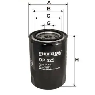 Oil filter, Spin-On. Фильтр масляный, накручиваемый FILTRON OP525