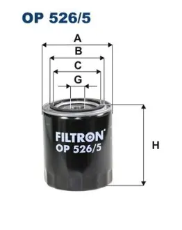 Oil filter, Spin-On. Фильтр масляный, накручиваемый FILTRON OP5265