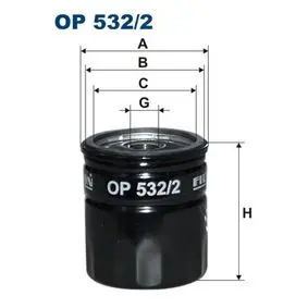 Oil filter, Spin-On. Фильтр масляный, накручиваемый FILTRON OP5322