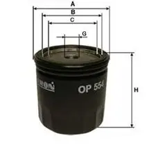 Oil filter Spin-On, Фильтр масляный, накручиваемый FILTRON OP554