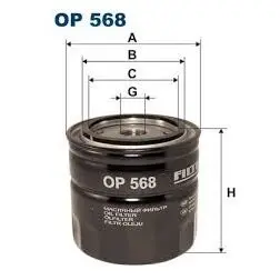 Oil filter Spin-On. Фильтр масляный, накручиваемый FILTRON OP568