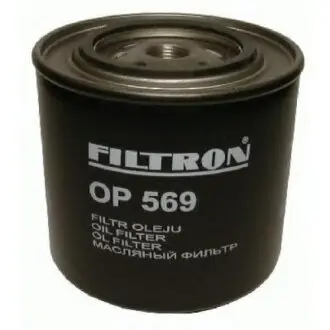 Oil filter, Spin-On. Фильтр масляный, накручиваемый FILTRON OP569
