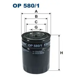 Oil filter, Spin-On. Фильтр масляный, накручиваемый FILTRON OP5801