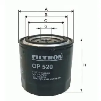 Oil filter, Spin-On. Фильтр масляный, накручиваемый FILTRON OP588