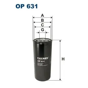 Oil filter, Spin-On. Фильтр масляный, накручиваемый FILTRON OP631
