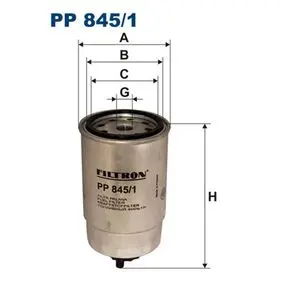 Fuel filter, Spin-On. Фильтр топливный, накручиваемый FILTRON PP8451
