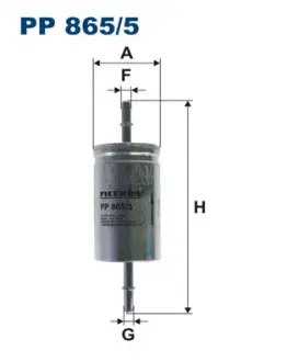 VOLVO фільтр паливний C30, V50, S40 (182*55*8/8) FILTRON PP8655