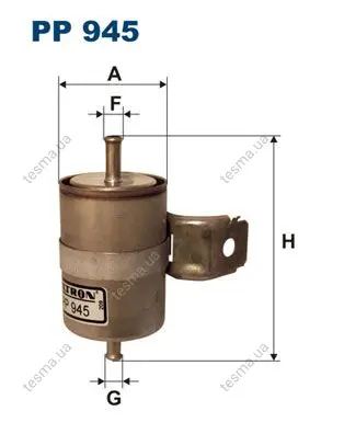 Fuel filter, In-line. Фильтр топливный, проточный FILTRON PP945 (фото 1)