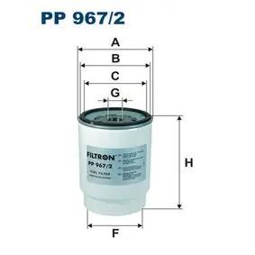Fuel filter, water separator, Spin-On. Фильтр топливный сепаратор, накручиваемый FILTRON PP9672