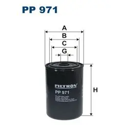 Fuel filter, Spin-On. Фильтр топливный, накручиваемый FILTRON PP971