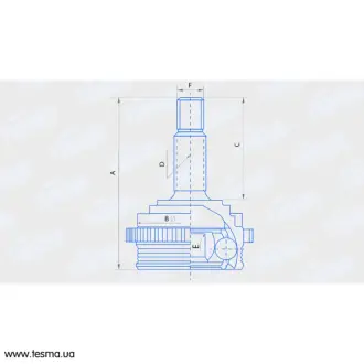 Шарнір /граната/ ВАЗ 1117-1119, 2170-2172 зовнішній АБС (вир-во) FINWHALE FJ219