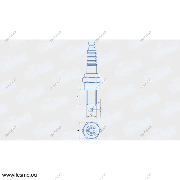 Свеча зажигания TOYOTA COROLLA, AVENSIS 1.4-1.8 97-08 (пр-во) FINWHALE FS50 (фото 1)