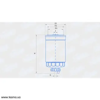 Fuel filter, Spin-On. Фильтр топливный, накручиваемый FINWHALE PF726