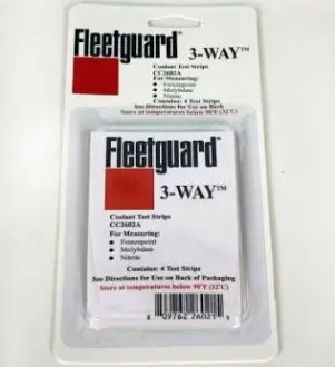 Coolant test strips. Тест полоски для охлаждающей жидкости FLEETGUARD CC2602A