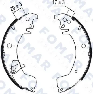 Комплект тормозных колодок FOMAR FO0371