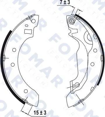 Комплект тормозных колодок FOMAR FO0374 (фото 1)