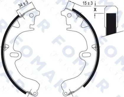 Комплект тормозных колодок FOMAR FO0491