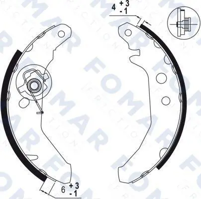 Комплект тормозных колодок FOMAR FO0501 (фото 1)