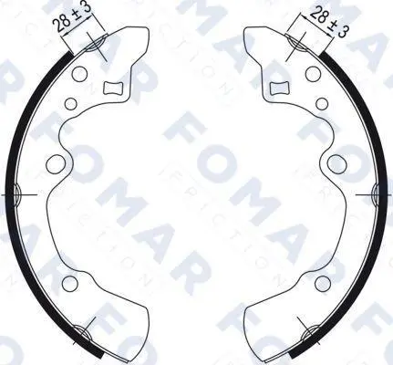 Комплект тормозных колодок FOMAR FO0525 (фото 1)