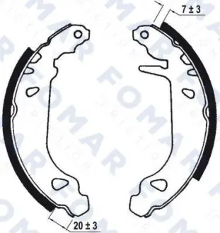 Комплект тормозных колодок FOMAR FO0537
