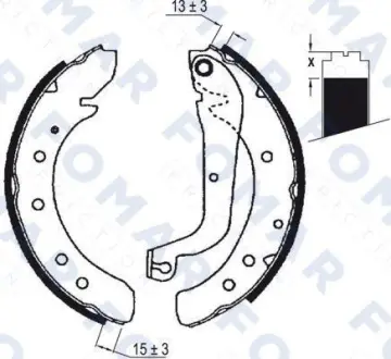 Комплект тормозных колодок FOMAR FO0570