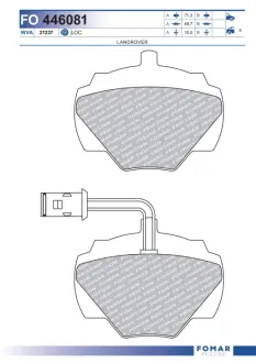 Колодки гальмівні дискові (комплект 4 шт) FOMAR FO446081