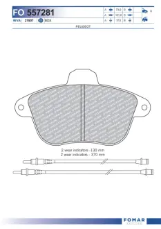 Колодки гальмівні дискові FOMAR FO557281