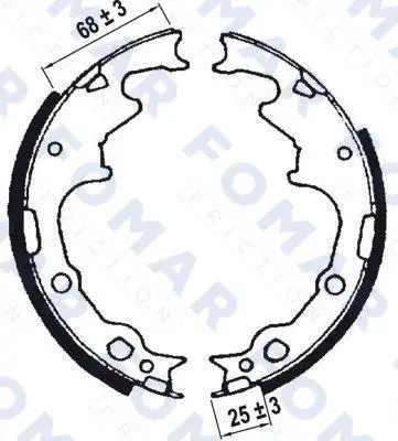 Комплект тормозных колодок FOMAR FO9028 (фото 1)
