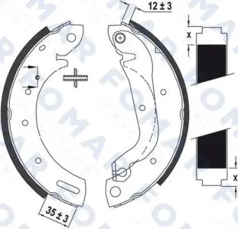 Комплект тормозных колодок FOMAR FO9036