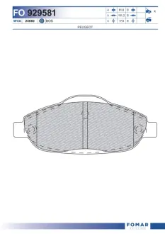 Колодки гальмівні дискові FOMAR FO929581