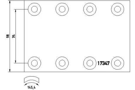 Отбойник капота FORD 1734700
