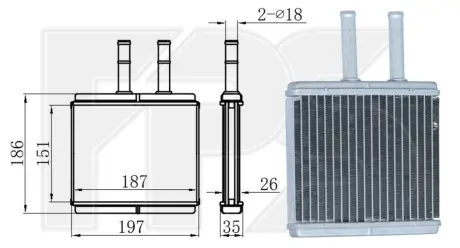 Радиатор печки T200/T250/T255 Aveo/Vida FPS FP 17N15