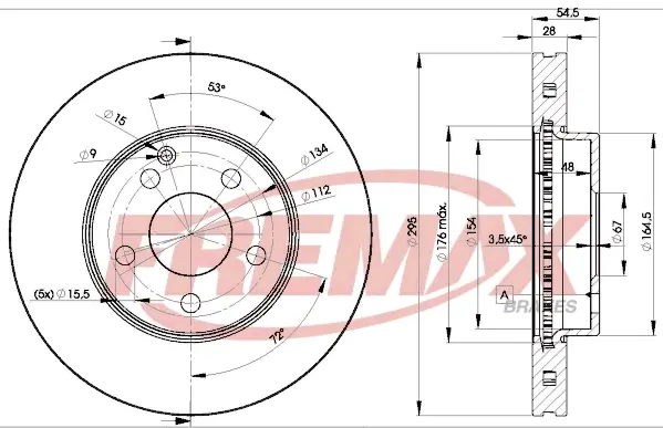 Диск тормозной FREMAX BD0812 (фото 1)