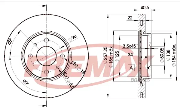 Диск тормозной передний Fremax BD-1650 FREMAX BD1650 (фото 1)