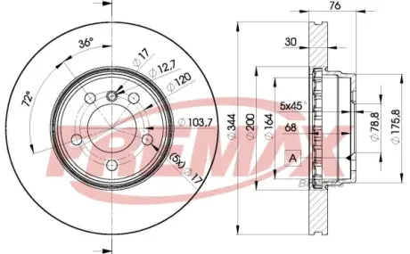 Диск тормозной FREMAX BD2207