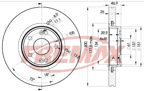 Автозапчасть FREMAX BD2235